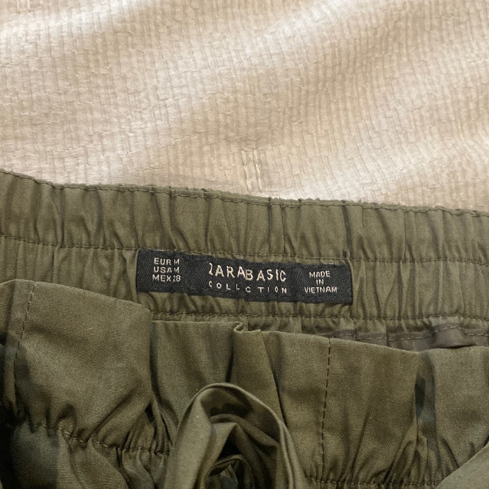 army green trousers from Zara